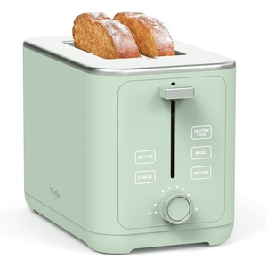 image:imageMartha Stewart 2 Slice Toaster 10 Shade Settings with Defrost Cancel Bagel amp GlutenFree ExtraWide SelfCentering Slots for Waffles amp Artisan Bread Removable Crumb Tray Cord Wrap Linen CreamHoneydew Green