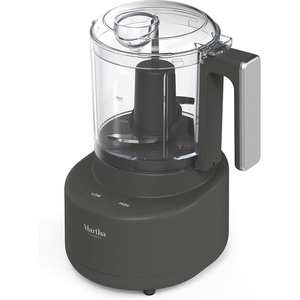 image:imageMartha Stewart 3 Cup Electric Food Chopper Vegetable amp Herb Mini Food Processor 24oz BPAFree Bowl Stainless Steel Blades Pour Spout Dicing Mincing Chop amp Puree Dishwasher Safe LinenCaviar Gray