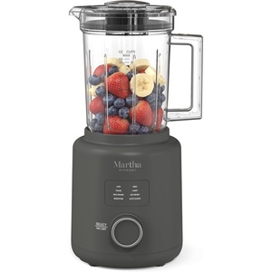 image:imageMartha Stewart 50oz Countertop Blender Smoothie Margarita amp Ice Crushing Blender BPAFree Pitcher 3 Speeds 5 Presets AutoClean Function Dishwasher Safe Stainless Steel Blades Linen CreamCaviar Gray