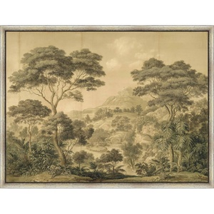 image:imageMartha Stewart Bedford Canvas Wall Art Pastoral Landscape Tree Line 195 x 255 Living Room and Bedroom Decor Framed