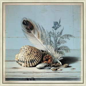 image:imageMartha Stewart Lily Pond Canvas Wall Art Seaside Still Life Shells and Coral 2262 x 2262 Living Room and Bedroom Decor Framed