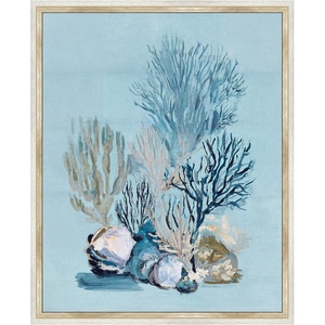 image:imageMartha Stewart Lily Pond Canvas Wall Art Shell Study Oyster 2662 x 3262 Living Room and Bedroom Decor FramedCoastal Botanical Coral Study