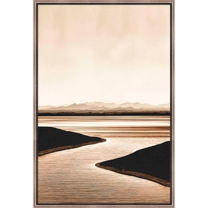 image:imageMartha Stewart Perry Street Canvas Wall Art Modern Landscape Sand Horizon 195 x 285 Living Room and Bedroom Decor Framed