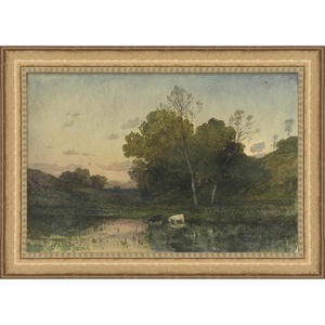 image:imageMartha Stewart Skylands Canvas Wall Art New England Pastoral Landscape 305 x 425 Living Room and Bedroom Decor Framed