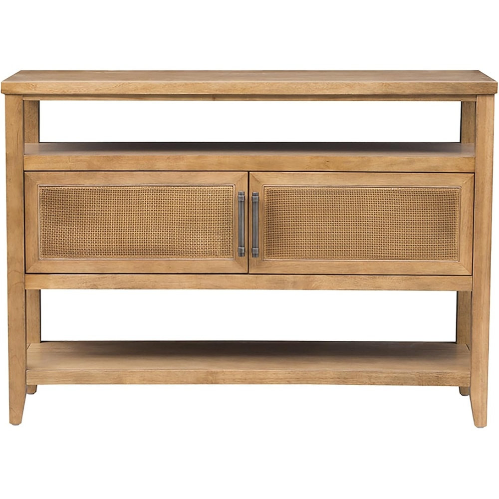 image:imageMartha Stewart Naomi Console Table with Storage Cabinet for Living Room Storage Cabinet Lily Pond Collection Cottage Design Console Sofa Table for Hallway Charming Coastal Furniture 4775 W Honey
