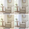 image:imageMartha Stewart Amber Swivel Chair for Living Room Barrel Style Bedroom Lounge Removable Foam Seat Cushion Upholstered Nursery Furniture Metal Base Fully Assembled 305 D x 30 W x 35 H Natural