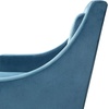 image:imageMartha Stewart Anna Upholstered Accent Chair Removable Lumbar Pillow Support Square Arm Jacqard Fabric Chic Modern Wide Cushion Seat Bedroom Lounge Comfy Blue 3075 W x 3225 D x 325 HAnna Blue