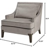image:imageMartha Stewart Anna Upholstered Accent Chair Removable Lumbar Pillow Support Square Arm Jacqard Fabric Chic Modern Wide Cushion Seat Bedroom Lounge Comfy Blue 3075 W x 3225 D x 325 HAnna Light Grey