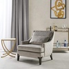image:imageMartha Stewart Anna Upholstered Accent Chair Removable Lumbar Pillow Support Square Arm Jacqard Fabric Chic Modern Wide Cushion Seat Bedroom Lounge Comfy Blue 3075 W x 3225 D x 325 HAnna Light Grey