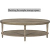 image:imageMartha Stewart Ayanna Round Coffee Table for Living Room Bedford Collection Farmhouse Coffee Table with Shelving for Storage Modern Farmhouse Living Room Table 48 Wide Reclaimed Greige