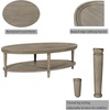image:imageMartha Stewart Ayanna Round Coffee Table for Living Room Bedford Collection Farmhouse Coffee Table with Shelving for Storage Modern Farmhouse Living Room Table 48 Wide Reclaimed Greige