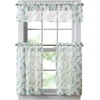 image:imageMartha Stewart Botanical Kitchen Curtains  36 Inch Sheer Cafe Tier Curtains with Valance Set  3 Piece White Green MaddisonWhiteGreen