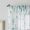 image:imageMartha Stewart Botanical Kitchen Curtains  36 Inch Sheer Cafe Tier Curtains with Valance Set  3 Piece White Green MaddisonWhiteGreen