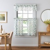 image:imageMartha Stewart Botanical Kitchen Curtains  36 Inch Sheer Cafe Tier Curtains with Valance Set  3 Piece White Green MaddisonWhiteGreen
