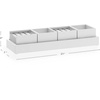 image:imageMartha Stewart Crafting Kids Accessory Tray  Linen White Wooden Paintbrush Storage with 4 Compartments Crayon Marker and Pencil Organizer for DeskLinen White