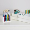 image:imageMartha Stewart Crafting Kids Accessory Tray  Linen White Wooden Paintbrush Storage with 4 Compartments Crayon Marker and Pencil Organizer for DeskLinen White