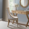 image:imageMartha Stewart Farmhouse Dining Room Chair Recessed Arm Chair For Bedrooms Nailhead Trim Solid Wood Legs Upholstered Reading Accent Chairs For Living Room Kitchen Decor  Soft Green ElmcrestBeige Stripe