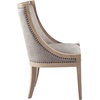 image:imageMartha Stewart Farmhouse Dining Room Chair Recessed Arm Chair For Bedrooms Nailhead Trim Solid Wood Legs Upholstered Reading Accent Chairs For Living Room Kitchen Decor  Soft Green ElmcrestLinen Color