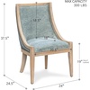 image:imageMartha Stewart Farmhouse Dining Room Chair Recessed Arm Chair For Bedrooms Nailhead Trim Solid Wood Legs Upholstered Reading Accent Chairs For Living Room Kitchen Decor  Soft Green ElmcrestSoft Green