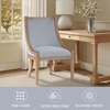 image:imageMartha Stewart Farmhouse Dining Room Chair Recessed Arm Chair For Bedrooms Nailhead Trim Solid Wood Legs Upholstered Reading Accent Chairs For Living Room Kitchen Decor  Soft Green ElmcrestLight Blue