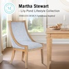 image:imageMartha Stewart Farmhouse Dining Room Chair Recessed Arm Chair For Bedrooms Nailhead Trim Solid Wood Legs Upholstered Reading Accent Chairs For Living Room Kitchen Decor  Soft Green ElmcrestLight Blue