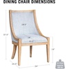 image:imageMartha Stewart Farmhouse Dining Room Chair Recessed Arm Chair For Bedrooms Nailhead Trim Solid Wood Legs Upholstered Reading Accent Chairs For Living Room Kitchen Decor  Soft Green ElmcrestLight Blue
