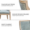 image:imageMartha Stewart Farmhouse Dining Room Chair Recessed Arm Chair For Bedrooms Nailhead Trim Solid Wood Legs Upholstered Reading Accent Chairs For Living Room Kitchen Decor  Soft Green ElmcrestSoft Green