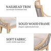 image:imageMartha Stewart Farmhouse Dining Room Chair Recessed Arm Chair For Bedrooms Nailhead Trim Solid Wood Legs Upholstered Reading Accent Chairs For Living Room Kitchen Decor  Soft Green ElmcrestBeige Stripe