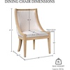 image:imageMartha Stewart Farmhouse Dining Room Chair Recessed Arm Chair For Bedrooms Nailhead Trim Solid Wood Legs Upholstered Reading Accent Chairs For Living Room Kitchen Decor  Soft Green ElmcrestBeige Stripe