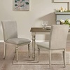 image:imageMartha Stewart Fiona Classic Upholstered Accent Dining Chairs Set of 2 Padded Seat CushionBack Solid Wood Frame and Turned Legs Simple Distressed Rustic Farmhouse Kitchen Furniture  Light Grey