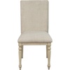 image:imageMartha Stewart Fiona Classic Upholstered Accent Dining Chairs Set of 2 Padded Seat CushionBack Solid Wood Frame and Turned Legs Simple Distressed Rustic Farmhouse Kitchen Furniture  Light Grey