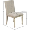 image:imageMartha Stewart Fiona Classic Upholstered Accent Dining Chairs Set of 2 Padded Seat CushionBack Solid Wood Frame and Turned Legs Simple Distressed Rustic Farmhouse Kitchen Furniture  Light Grey