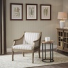 image:imageMartha Stewart Isla Accent Chairs for Living Room with Solid Wood Frame Cane Webbed Swoop Track Arms Turned Legs Farmhouse Coastal Cottage Deep Seating Lounge  Reclaimed Wood NaturalReclaimed Wood Beige