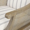 image:imageMartha Stewart Isla Accent Chairs for Living Room with Solid Wood Frame Cane Webbed Swoop Track Arms Turned Legs Farmhouse Coastal Cottage Deep Seating Lounge  Reclaimed Wood NaturalReclaimed Wood Beige