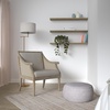 image:imageMartha Stewart Isla Accent Chairs for Living Room with Solid Wood Frame Cane Webbed Swoop Track Arms Turned Legs Farmhouse Coastal Cottage Deep Seating Lounge  Reclaimed Wood NaturalReclaimed Wood Natural