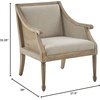 image:imageMartha Stewart Isla Accent Chairs for Living Room with Solid Wood Frame Cane Webbed Swoop Track Arms Turned Legs Farmhouse Coastal Cottage Deep Seating Lounge  Reclaimed Wood NaturalReclaimed Wood Natural