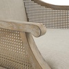 image:imageMartha Stewart Isla Accent Chairs for Living Room with Solid Wood Frame Cane Webbed Swoop Track Arms Turned Legs Farmhouse Coastal Cottage Deep Seating Lounge  Reclaimed Wood NaturalReclaimed Wood Natural