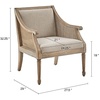 image:imageMartha Stewart Isla Accent Chairs for Living Room with Solid Wood Frame Cane Webbed Swoop Track Arms Turned Legs Farmhouse Coastal Cottage Deep Seating Lounge  Reclaimed Wood NaturalReclaimed Wood Natural