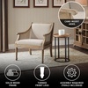 image:imageMartha Stewart Isla Accent Chairs for Living Room with Solid Wood Frame Cane Webbed Swoop Track Arms Turned Legs Farmhouse Coastal Cottage Deep Seating Lounge  Reclaimed Wood NaturalReclaimed Wood Natural