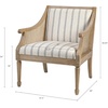 image:imageMartha Stewart Isla Accent Chairs for Living Room with Solid Wood Frame Cane Webbed Swoop Track Arms Turned Legs Farmhouse Coastal Cottage Deep Seating Lounge  Reclaimed Wood NaturalReclaimed Wood Beige
