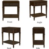 image:imageMartha Stewart Kenna Drawer Nightstand for Bedroom Nightstand with Drawer Lily Pond Collection Bedside Table Cottage Design Fluted Drawer Metal Hardware Coastal Bedroom Furniture 26 H Dark Coffee
