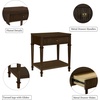 image:imageMartha Stewart Kenna Drawer Nightstand for Bedroom Nightstand with Drawer Lily Pond Collection Bedside Table Cottage Design Fluted Drawer Metal Hardware Coastal Bedroom Furniture 26 H Dark Coffee