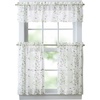 image:imageMartha Stewart Kitchen Curtains  36 Inch Sheer Embroidered Vine Cafe Tier Curtains with Valance Set  3 Piece White Green DurhamWhiteGreen