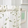 image:imageMartha Stewart Kitchen Curtains  36 Inch Sheer Embroidered Vine Cafe Tier Curtains with Valance Set  3 Piece White Green DurhamWhiteGreen