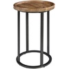 image:imageMartha Stewart Lia End Table Living Room Decor Tempered Glass Mirror Top Metal Base Accent Farmhouse Occasional Furniture 18 Wide Antique BronzeIrisa