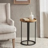 image:imageMartha Stewart Lia End Table Living Room Decor Tempered Glass Mirror Top Metal Base Accent Farmhouse Occasional Furniture 18 Wide Antique BronzeIrisa