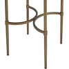 image:imageMartha Stewart Lia End Table Living Room Decor Tempered Glass Mirror Top Metal Base Accent Farmhouse Occasional Furniture 18 Wide Antique BronzeTransitional