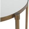image:imageMartha Stewart Lia End Table Living Room Decor Tempered Glass Mirror Top Metal Base Accent Farmhouse Occasional Furniture 18 Wide Antique BronzeTransitional