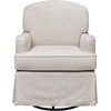 image:imageMartha Stewart Melody Swivel Glider Chair 360 Swivel amp Gentle Gliding Upholstered Jacquard Accent Chair with Rolled Arms amp Skirted Base Pocket Spring Seat Solid Wood Frame Bedroom amp Living Room