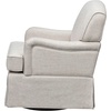 image:imageMartha Stewart Melody Swivel Glider Chair 360 Swivel amp Gentle Gliding Upholstered Jacquard Accent Chair with Rolled Arms amp Skirted Base Pocket Spring Seat Solid Wood Frame Bedroom amp Living Room